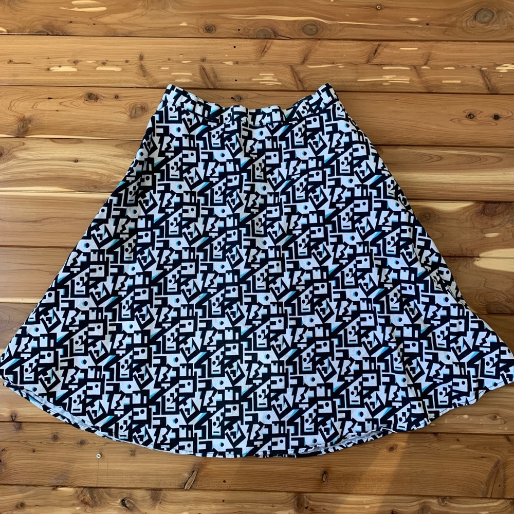 Pintl + Keyt ORGANIC Cotton Geo Skirt Conscience Sustainable Art Wear Small